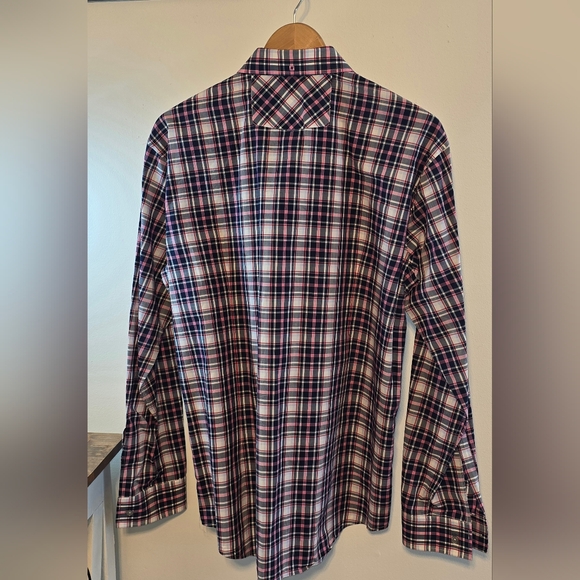 Hugo Boss Slim Fit Plaid Button-up Shirt Men's Size Large - Picture 4 of 10